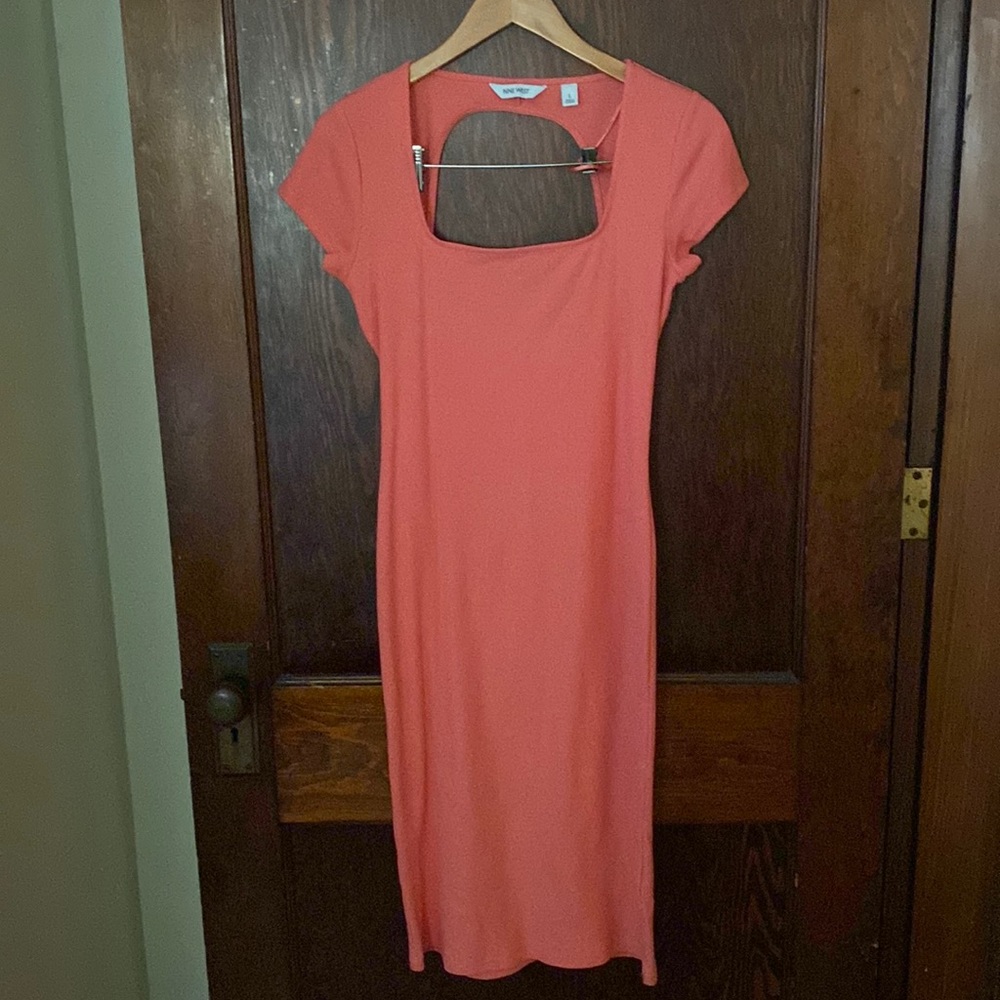 Peach colored summer dress